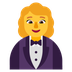 Bagaimana Woman in Tuxedo emoji terlihat di Microsoft.