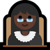 Bagaimana Woman Judge: Dark Skin Tone emoji terlihat di Microsoft.