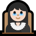 Come Giudice donna: carnagione chiara emoji appare su Microsoft.