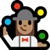 Bagaimana Woman Juggling: Medium Skin Tone emoji terlihat di Microsoft.