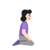 Bagaimana Woman Kneeling Facing Right: Light Skin Tone emoji terlihat di Microsoft.