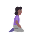 Bagaimana Woman Kneeling Facing Right: Medium-Dark Skin Tone emoji terlihat di Microsoft.