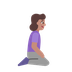 Bagaimana Woman Kneeling Facing Right: Medium Skin Tone emoji terlihat di Microsoft.