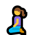 Bagaimana Woman Kneeling emoji terlihat di Microsoft.