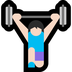 Bagaimana Woman Lifting Weights: Light Skin Tone emoji terlihat di Microsoft.