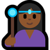 Bagaimana Woman Mage: Medium-Dark Skin Tone emoji terlihat di Microsoft.