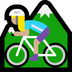 Bagaimana Woman Mountain Biking: Medium-Light Skin Tone emoji terlihat di Microsoft.