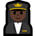 Bagaimana Woman Pilot: Dark Skin Tone emoji terlihat di Microsoft.