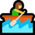 Bagaimana Woman Rowing Boat emoji terlihat di Microsoft.