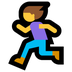 Come Donna che corre emoji appare su Microsoft.