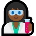 Bagaimana Woman Scientist: Medium-Dark Skin Tone emoji terlihat di Microsoft.