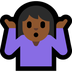 Bagaimana Woman Shrugging: Medium-Dark Skin Tone emoji terlihat di Microsoft.