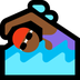 Bagaimana Woman Swimming: Medium-Dark Skin Tone emoji terlihat di Microsoft.