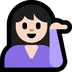 Bagaimana Woman Tipping Hand: Light Skin Tone emoji terlihat di Microsoft.