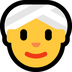 Bagaimana Woman Wearing Turban emoji terlihat di Microsoft.