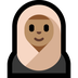 Hoe Vrouw met hoofddoek: getinte huidskleur emoji eruit ziet op Microsoft.