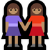 Bagaimana Women Holding Hands: Medium Skin Tone emoji terlihat di Microsoft.