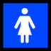 Bagaimana Women’s Room emoji terlihat di Microsoft.