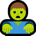 Come Zombie emoji appare su Microsoft.