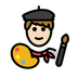 Jak wygląda emoji Artysta: karnacja jasna w Openmoji.