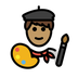 Jak wygląda emoji Artysta: karnacja średnia w Openmoji.