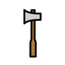 Bagaimana Axe emoji terlihat di Openmoji.