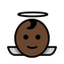 Bagaimana Baby Angel: Dark Skin Tone emoji terlihat di Openmoji.