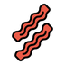 Bagaimana Bacon emoji terlihat di Openmoji.