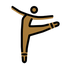 A quoi ressemblent les emoji Danseuse de ballet : peau mate sur Openmoji.