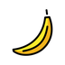 Bagaimana Banana emoji terlihat di Openmoji.