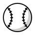 Bagaimana Baseball emoji terlihat di Openmoji.