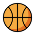 Bagaimana Basketball emoji terlihat di Openmoji.