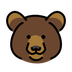 Bagaimana Bear emoji terlihat di Openmoji.