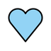 Bagaimana Blue Heart emoji terlihat di Openmoji.