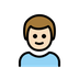 Bagaimana Boy: Light Skin Tone emoji terlihat di Openmoji.