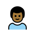 Bagaimana Boy: Medium-Dark Skin Tone emoji terlihat di Openmoji.