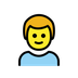 Bagaimana Boy emoji terlihat di Openmoji.