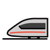 Bagaimana Bullet Train emoji terlihat di Openmoji.