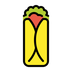 Bagaimana Burrito emoji terlihat di Openmoji.