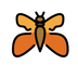 Bagaimana Butterfly emoji terlihat di Openmoji.