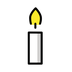 Bagaimana Candle emoji terlihat di Openmoji.