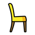 Bagaimana Chair emoji terlihat di Openmoji.