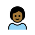 Bagaimana Child: Medium-Dark Skin Tone emoji terlihat di Openmoji.