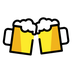 Bagaimana Clinking Beer Mugs emoji terlihat di Openmoji.