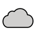 Bagaimana Cloud emoji terlihat di Openmoji.