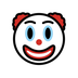 Bagaimana Clown Face emoji terlihat di Openmoji.