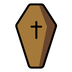 Bagaimana Coffin emoji terlihat di Openmoji.