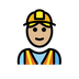 Bagaimana Construction Worker: Medium-Light Skin Tone emoji terlihat di Openmoji.