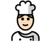 A quoi ressemblent les emoji Cuisinier (tous genres): peau claire sur Openmoji.