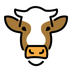 Bagaimana Cow Face emoji terlihat di Openmoji.